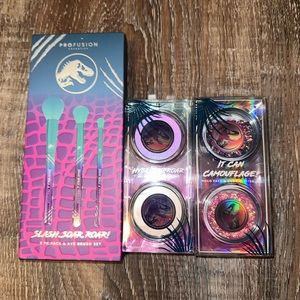 Profusion 3 pc face & brush,1 face& body glitter, 1 jelly highlighter set